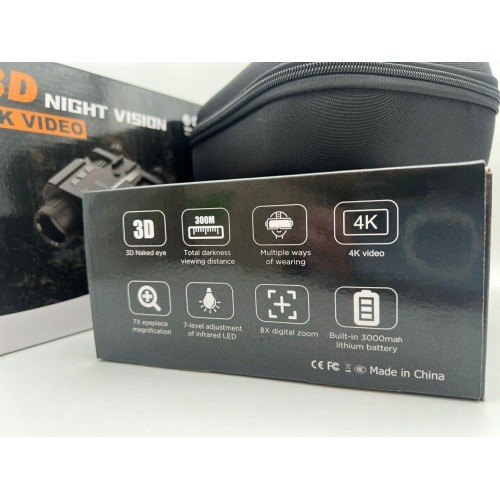 Бинокль ночного видения 3D NIGHT VISION / 4K VIDEO  (с креплением на голову)  в Архангельске