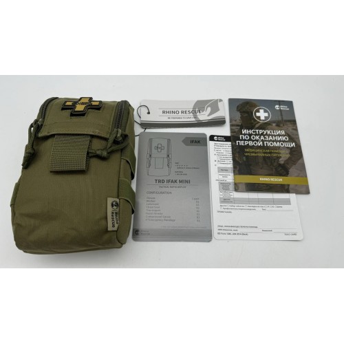 Военная тактическая аптечка RHINO RESCUE IFAK TRD MINI 11в1 в Архангельске