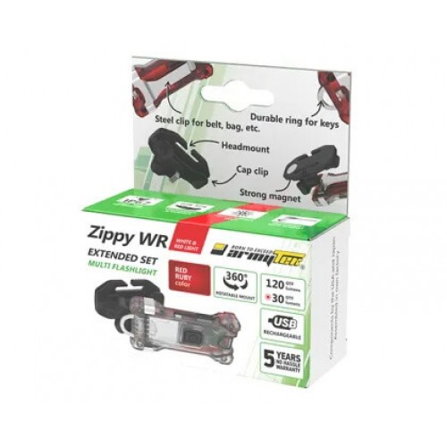Наключный фонарь Armytek Zippy Extended Set WR (Red Ruby) в Архангельске