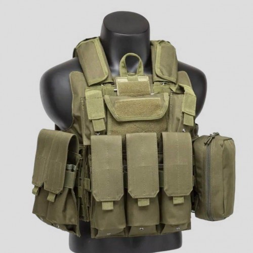 Тактический разгрузочный жилет «5 / пять карманов» с подсумками Tactical Molle Plate Carrier для съемных бронепластин в Архангельске